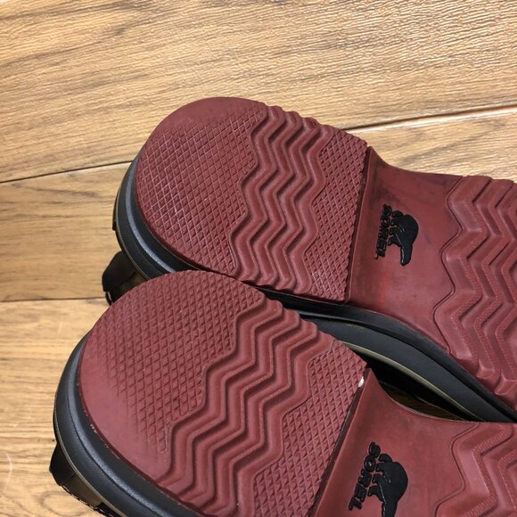 Sorel men black lace up boots, upper synthetic, wool lining, 13 - Picture 11 of 13